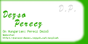 dezso perecz business card
