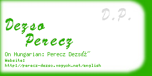 dezso perecz business card